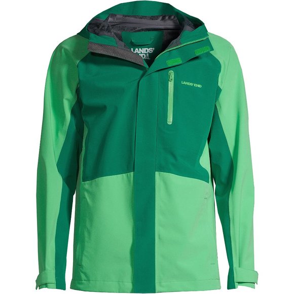 Land's Mens Waterproof Packable Rain Jacket Green Rain coat windbreaker size L - Picture 5 of 11